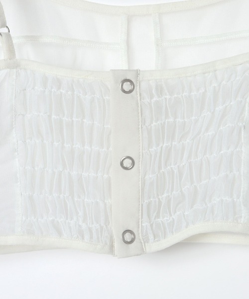 eL(エル)の「【eL】Tulle Bra Top/1066394(キャミソール・レディース・ホワイト/ブラック系その他・FREE)」の21枚目の写真