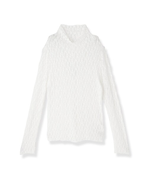 UNTITLED(アンタイトル)の「【重ね着レイヤード】レースハイネックトップス(Tシャツ/カットソー・レディース・ブラック/オフホワイト/ブラウン系その他・02/04/44/00/48)」の9枚目の写真
