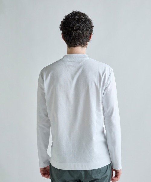 MEN'S BIGI（メンズビギ）の「アクティブテーラー シルケットスムース VネックロングTシャツ［シルケット加工/抗菌防臭/帯電防止］（Tシャツ/カットソー・メンズ・ホワイト/ブラック/グレー・01/02/03/04/05）」の5枚目の写真