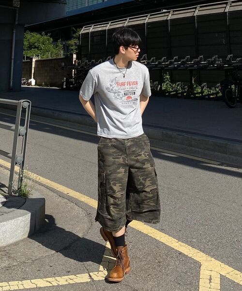 ROWDY（ラウディ）の「サーフフィーバー リラックスド クロップTシャツ_メランジ（Tシャツ/カットソー・メンズ・その他・MEDIUM/LARGE/X-LARGE）」の2枚目の写真