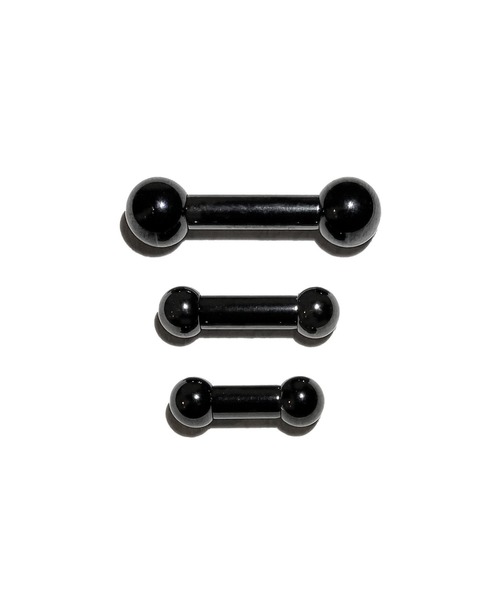 MORPH(モルフ)の「MORPH モルフ バーベル ボディーピアス 6ゲージ 8mm~16mm(ピアス(片耳用)・レディース・ブラック・8/10/12/14/16)」の2枚目の写真