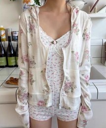 Floral Pointelle Hoodie