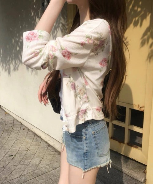 Vipoa（ヴィポア）の「Floral Pointelle Hoodie（パーカー・レディース・ホワイト系その他・FREE）」の22枚目の写真