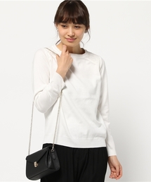 NATURAL BEAUTY BASIC | ショルダーパネルレースニット(ニット/セーター)
