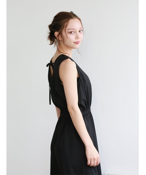 fifth(フィフス)の「バックリボンVネックノースリワンピース(ワンピース・レディース・ピンク/ベージュ/ブラック・M)」の11枚目の写真