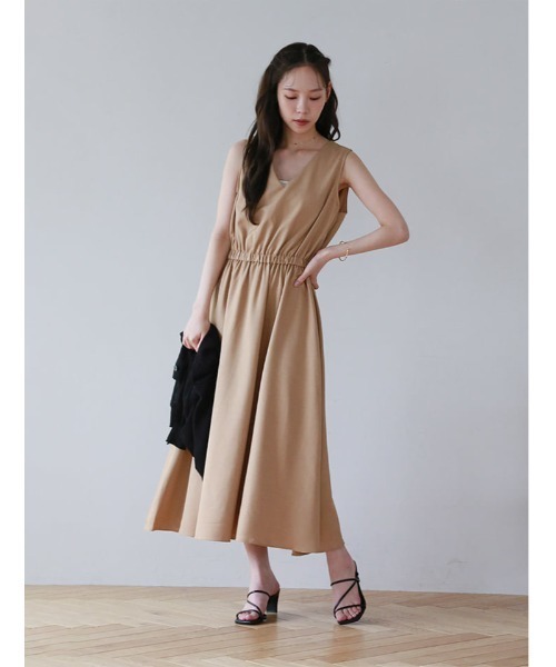 fifth(フィフス)の「バックリボンVネックノースリワンピース(ワンピース・レディース・ピンク/ベージュ/ブラック・M)」の16枚目の写真