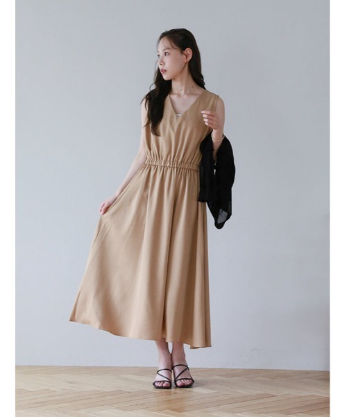 fifth(フィフス)の「バックリボンVネックノースリワンピース(ワンピース・レディース・ピンク/ベージュ/ブラック・M)」の18枚目の写真