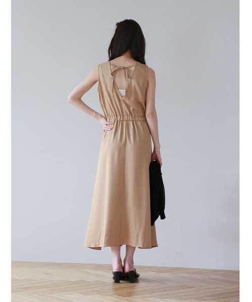 fifth(フィフス)の「バックリボンVネックノースリワンピース(ワンピース・レディース・ピンク/ベージュ/ブラック・M)」の20枚目の写真