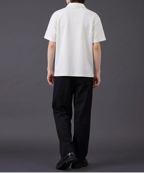 revertical(リバーティカル)の「ハーフジップ 半袖ポロシャツ(ポロシャツ・メンズ・ベージュ/ホワイト/ブラック・MEDIUM/LARGE)」の7枚目の写真