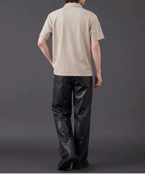 revertical(リバーティカル)の「ハーフジップ 半袖ポロシャツ(ポロシャツ・メンズ・ベージュ/ホワイト/ブラック・MEDIUM/LARGE)」の16枚目の写真