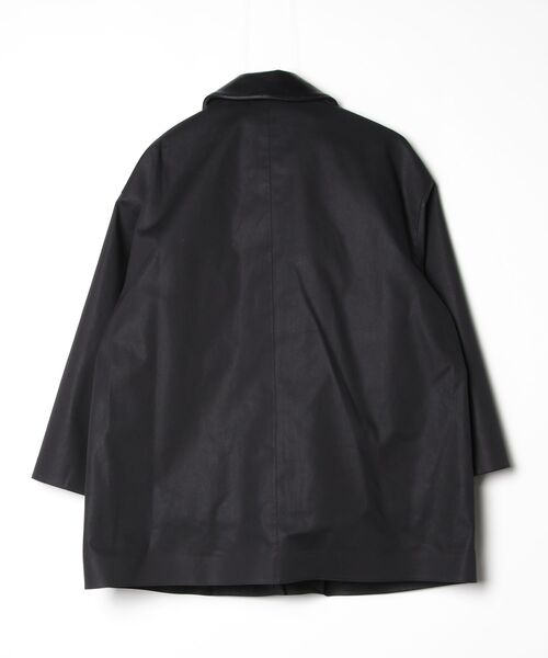 Mackintosh(マッキントッシュ)の「ROSS w/D LEATHER-COL&FUR LINER(ステンカラーコート・レディース・ブラック・6)」の2枚目の写真
