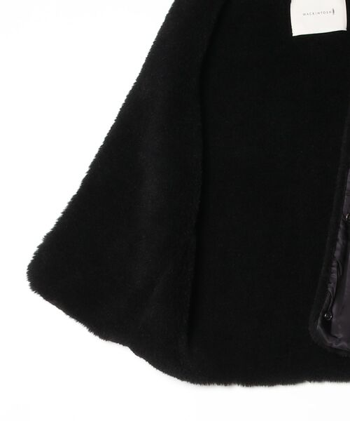 Mackintosh(マッキントッシュ)の「ROSS w/D LEATHER-COL&FUR LINER(ステンカラーコート・レディース・ブラック・6)」の5枚目の写真
