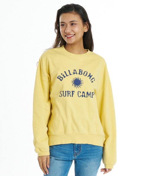 BILLABONG（ビラボン）の「BILLABONG ウィメンズ SURF CAMP HERITAGE CREW トレーナー 【2026年秋冬モデル】/ビラボンショート丈スウェット(セットアップ可能)（スウェット・レディース・ブルー系その他/エメラルド/イエロー系その他・LARGE/MEDIUM）」の15枚目の写真