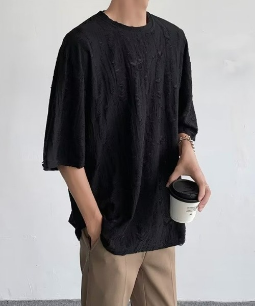REBALANCE（リバランス）の「メンズ ダメージTシャツ（Tシャツ/カットソー・メンズ・A/B/C/D・X-LARGE/MEDIUM/LARGE）」の2枚目の写真