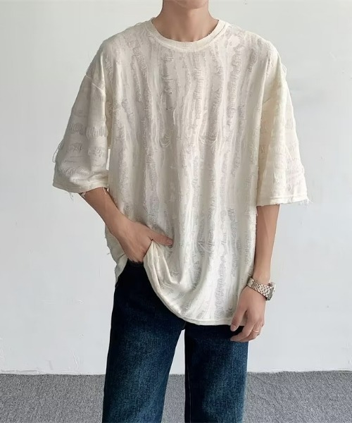 REBALANCE（リバランス）の「メンズ ダメージTシャツ（Tシャツ/カットソー・メンズ・A/B/C/D・X-LARGE/MEDIUM/LARGE）」の3枚目の写真