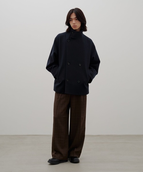 LOWRYS FARM(ローリーズファーム)の「【LFM(U)】スタンドハーフコート 812593(ピーコート・メンズ・ネイビー/チャコールグレー/ホワイト・LARGE/MEDIUM)」の6枚目の写真