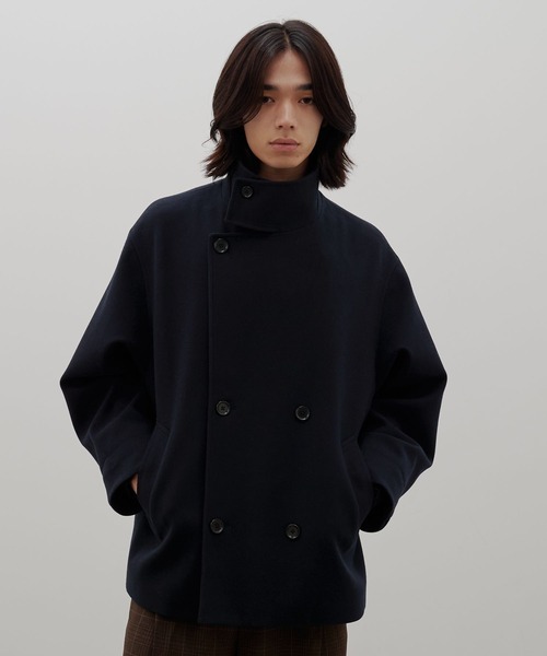 LOWRYS FARM(ローリーズファーム)の「【LFM(U)】スタンドハーフコート 812593(ピーコート・メンズ・ネイビー/チャコールグレー/ホワイト・LARGE/MEDIUM)」の7枚目の写真