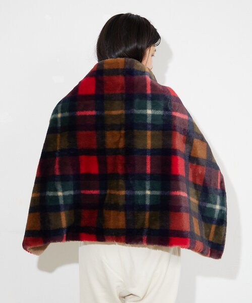 BIRTHDAY BAR(バースデイバー)の「チェックファーブランケット(ブランケット・レディース・レッド/ネイビー/イエロー・0)」の13枚目の写真