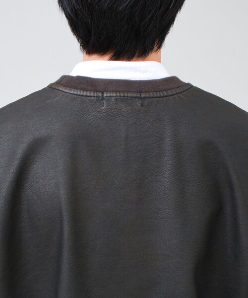 GLOSTER(グロスター)の「サイドジップレザープルオーバー(ブルゾン・メンズ・ブラック/ダークブラウン・S/M/L)」の11枚目の写真