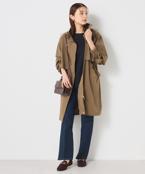 GALLORIA（ギャローリア）の「【撥水加工・防花粉】モッズコート（モッズコート・レディース・ブラウン/ネイビー・L/LL/M/S）」の3枚目の写真