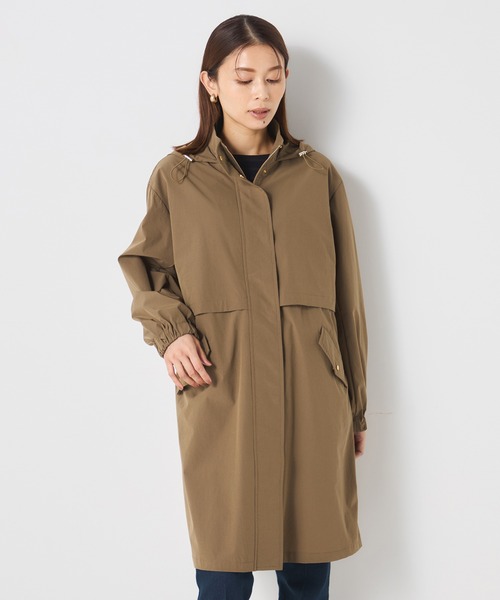 GALLORIA（ギャローリア）の「【撥水加工・防花粉】モッズコート（モッズコート・レディース・ブラウン/ネイビー・L/LL/M/S）」の4枚目の写真