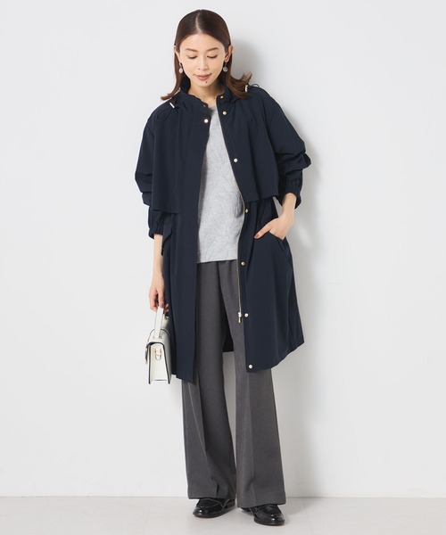 GALLORIA（ギャローリア）の「【撥水加工・防花粉】モッズコート（モッズコート・レディース・ブラウン/ネイビー・L/LL/M/S）」の7枚目の写真