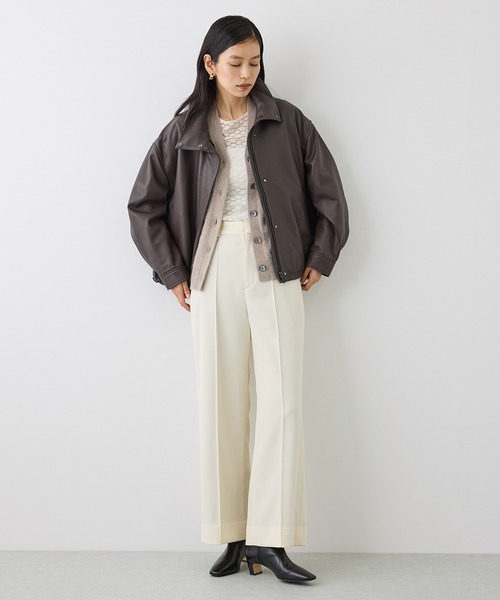 ROPE'（ロペ）の「フォックスカシミヤポケット付きVネックカーディガン（カーディガン/ボレロ・レディース・ベージュ/サックスブルー/ブラウン/ネイビー・38）」の8枚目の写真