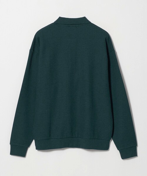 green label relaxing(グリーンレーベルリラクシング)の「ワッフル 長袖 ポロシャツ(ポロシャツ・メンズ・ダークブラウン/ターコイズブルー系/ライトグレー/ブラック・XL/S/M/L)」の7枚目の写真