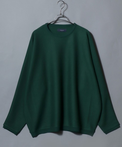 ANPAS(アンパス)の「12-Gauge Milano Rib Dolman-Sleeve Crewneck Sweater / ミラノリブドルマンスリーブ クルーネック セーター ニット メンズ レディース ユニセックス トップス 秋冬(ニット/セーター・メンズ・ワイン/ネイビー/アイボリー/ベージュ/グレー/ライトグレー/グレイッシュブルー/ブラウン/ブラック/グリーン・L/M)」の7枚目の写真