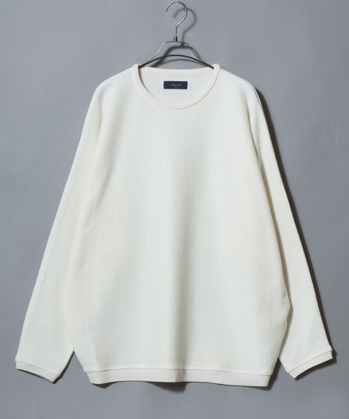 ANPAS(アンパス)の「12-Gauge Milano Rib Dolman-Sleeve Crewneck Sweater / ミラノリブドルマンスリーブ クルーネック セーター ニット メンズ レディース ユニセックス トップス 秋冬(ニット/セーター・メンズ・ワイン/ネイビー/アイボリー/ベージュ/グレー/ライトグレー/グレイッシュブルー/ブラウン/ブラック/グリーン・L/M)」の1枚目の写真