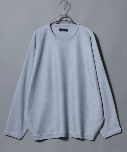ANPAS(アンパス)の「12-Gauge Milano Rib Dolman-Sleeve Crewneck Sweater / ミラノリブドルマンスリーブ クルーネック セーター ニット メンズ レディース ユニセックス トップス 秋冬(ニット/セーター・メンズ・ワイン/ネイビー/アイボリー/ベージュ/グレー/ライトグレー/グレイッシュブルー/ブラウン/ブラック/グリーン・L/M)」の3枚目の写真