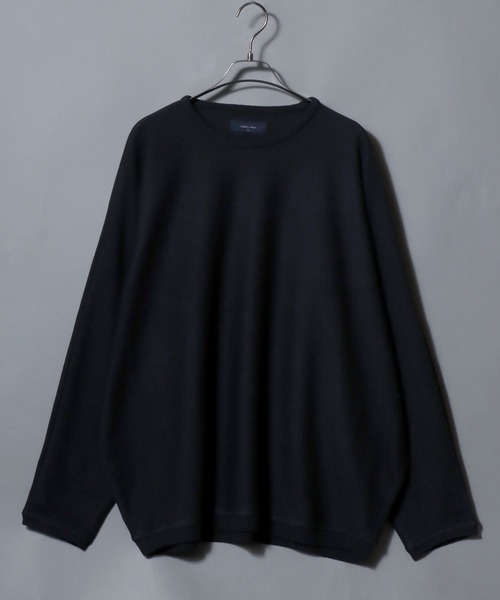 ANPAS(アンパス)の「12-Gauge Milano Rib Dolman-Sleeve Crewneck Sweater / ミラノリブドルマンスリーブ クルーネック セーター ニット メンズ レディース ユニセックス トップス 秋冬(ニット/セーター・メンズ・ワイン/ネイビー/アイボリー/ベージュ/グレー/ライトグレー/グレイッシュブルー/ブラウン/ブラック/グリーン・L/M)」の2枚目の写真