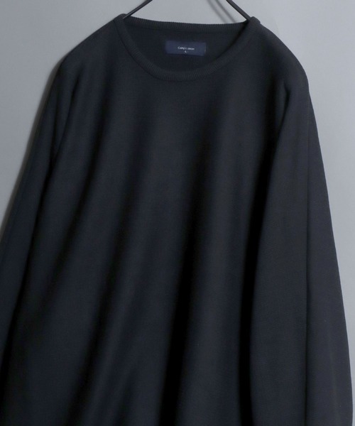ANPAS(アンパス)の「12-Gauge Milano Rib Dolman-Sleeve Crewneck Sweater / ミラノリブドルマンスリーブ クルーネック セーター ニット メンズ レディース ユニセックス トップス 秋冬(ニット/セーター・メンズ・ワイン/ネイビー/アイボリー/ベージュ/グレー/ライトグレー/グレイッシュブルー/ブラウン/ブラック/グリーン・L/M)」の16枚目の写真