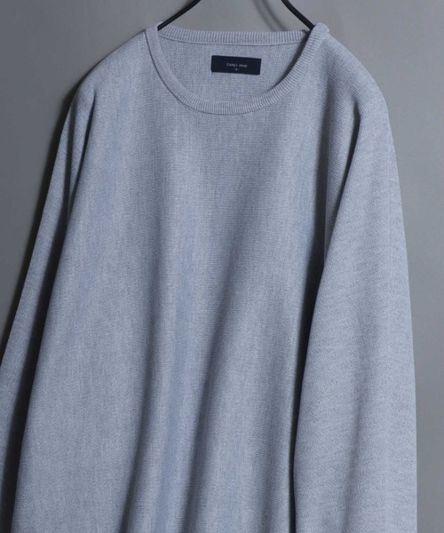 ANPAS(アンパス)の「12-Gauge Milano Rib Dolman-Sleeve Crewneck Sweater / ミラノリブドルマンスリーブ クルーネック セーター ニット メンズ レディース ユニセックス トップス 秋冬(ニット/セーター・メンズ・ワイン/ネイビー/アイボリー/ベージュ/グレー/ライトグレー/グレイッシュブルー/ブラウン/ブラック/グリーン・L/M)」の20枚目の写真