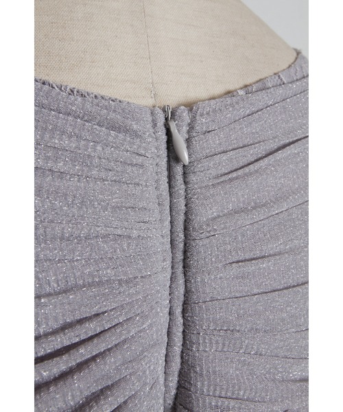 tocco closet（トッコ　クローゼット）の「ラメチュールケープドッキングレースワンピース（ワンピース・レディース・グレー/ベージュ×ブラック・M）」の13枚目の写真