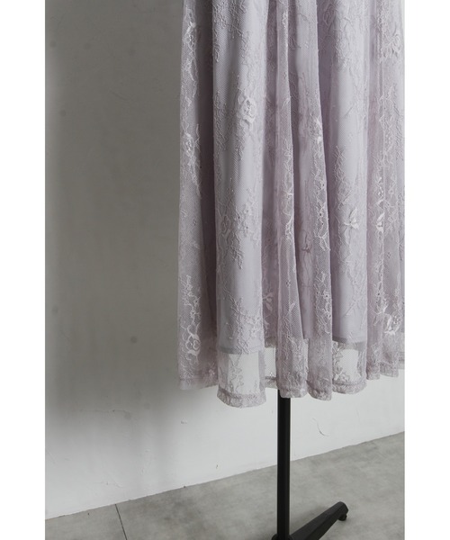 tocco closet（トッコ　クローゼット）の「ラメチュールケープドッキングレースワンピース（ワンピース・レディース・グレー/ベージュ×ブラック・M）」の16枚目の写真