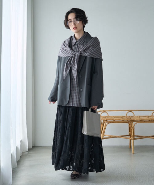 FREAK'S STORE(フリークスストア)の「インド ジャガード風スカート(スカート・レディース・オフホワイト/ブラック・フリ-)」の6枚目の写真