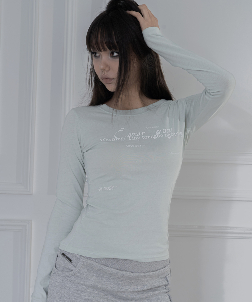 FANCY CLUB(ファンシークラブ)の「バッククロスロングスリーブ (MINT) F26ZB027(Tシャツ/カットソー・レディース・その他・FREE)」の2枚目の写真
