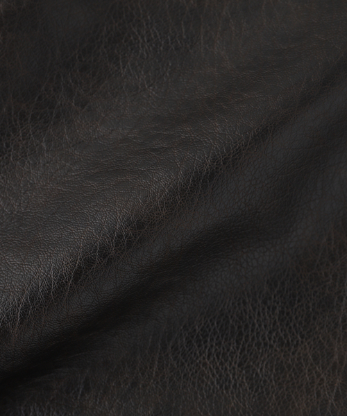 OSKR(オーエスケーアール)の「OSKR / オーエスケーアール 別注 SWING TOP LEATHER BZ(ブルゾン・メンズ・ブラウン・LARGE/MEDIUM)」の5枚目の写真