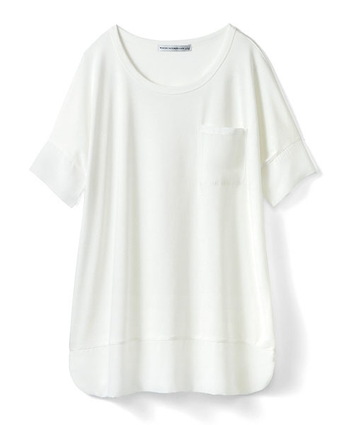 IEDIT（イディット）の「ブルーブラックプラネット定番にしたい大人ゆるシルエットのニュアンスホワイトトップス　　　（Tシャツ/カットソー・レディース・ホワイト/ホワイト系その他・LARGE/SMALL/X-LARGE/MEDIUM/XX-LARGE）」の2枚目の写真