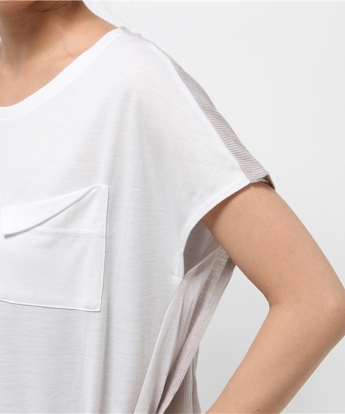 IEDIT（イディット）の「ブルーブラックプラネット定番にしたい大人ゆるシルエットのニュアンスホワイトトップス　　　（Tシャツ/カットソー・レディース・ホワイト/ホワイト系その他・LARGE/SMALL/X-LARGE/MEDIUM/XX-LARGE）」の10枚目の写真