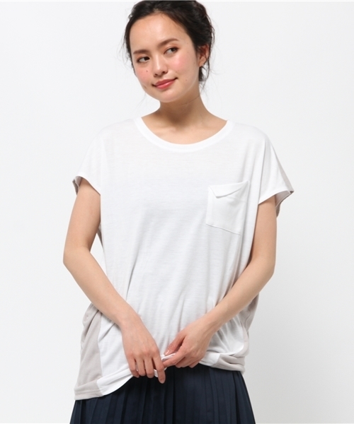 IEDIT（イディット）の「ブルーブラックプラネット定番にしたい大人ゆるシルエットのニュアンスホワイトトップス　　　（Tシャツ/カットソー・レディース・ホワイト/ホワイト系その他・LARGE/SMALL/X-LARGE/MEDIUM/XX-LARGE）」の15枚目の写真