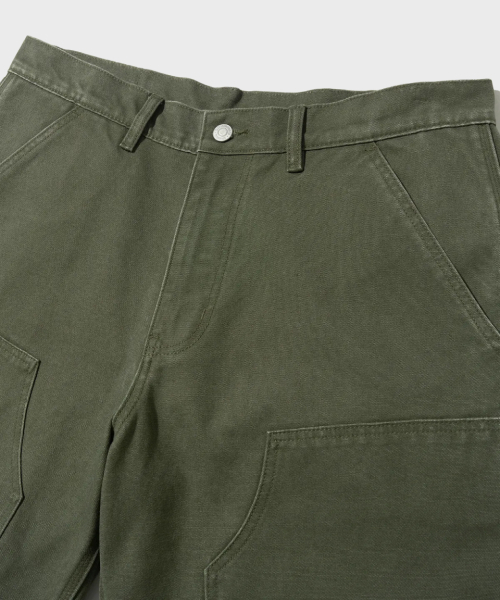 OUTSTANDING(アウトスタンディング)の「CANVAS CARPENTER DOUBLE KNEE SHORTS_OLIVE(その他パンツ・メンズ・その他・S/M/L)」の3枚目の写真