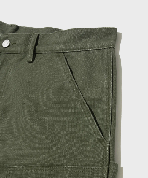OUTSTANDING(アウトスタンディング)の「CANVAS CARPENTER DOUBLE KNEE SHORTS_OLIVE(その他パンツ・メンズ・その他・S/M/L)」の4枚目の写真