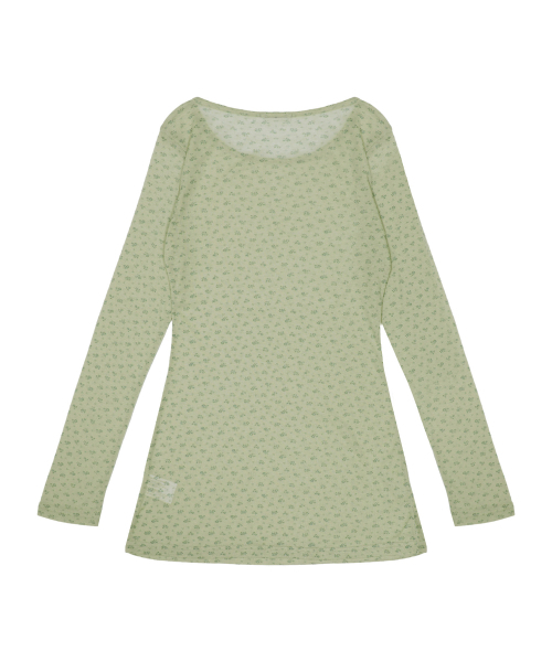 kaifai(カイファイ)の「フローラルブリーズ ロングスリーブ(グリーン) K26ZB728(Tシャツ/カットソー・レディース・その他・OS)」の4枚目の写真