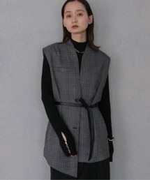 【&ｇ'aime 】チェックベスト　Check Vest
