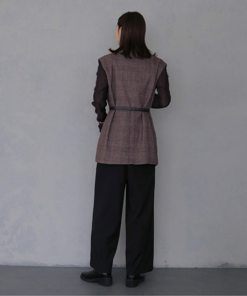 &g'aime(アンジェム)の「【&g'aime 】チェックベスト Check Vest(ベスト・レディース・ブラウン/ブラック・FREE)」の21枚目の写真