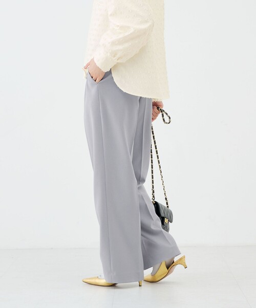NOLLEY’S(ノーリーズ)の「《防シワ》ウォッシャブルウールライクセミワイドパンツ(その他パンツ・レディース・サックスブルー/ブラック系その他3/ベージュ/オフホワイト・40/38/36/34)」の11枚目の写真