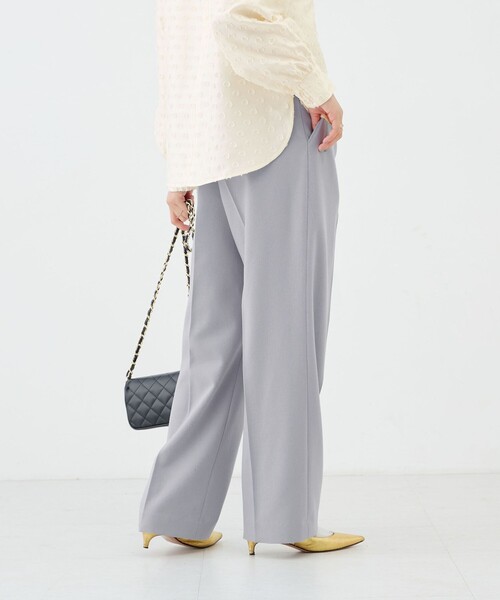 NOLLEY’S(ノーリーズ)の「《防シワ》ウォッシャブルウールライクセミワイドパンツ(その他パンツ・レディース・サックスブルー/ブラック系その他3/ベージュ/オフホワイト・40/38/36/34)」の13枚目の写真
