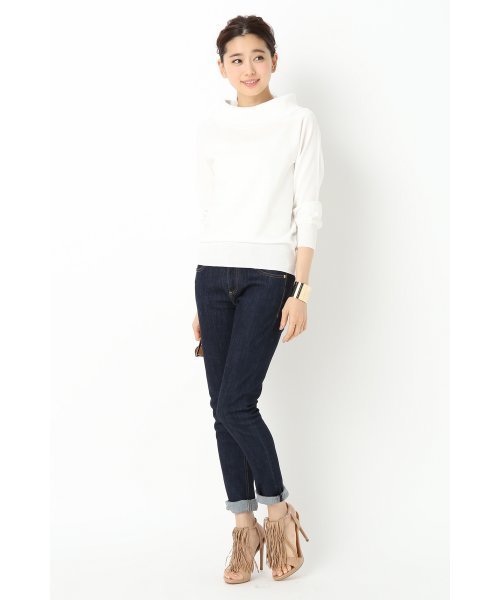 FIGARO Paris（フィガロパリ）の「プレミアムコットン オフショルダープルオーバー◆（ニット/セーター・レディース・ホワイト/ネイビー/ラベンダー・FREE）」の15枚目の写真